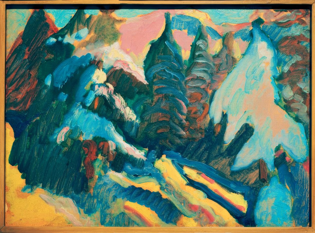 Kochel - Snødekte trær av Wassily Kandinsky