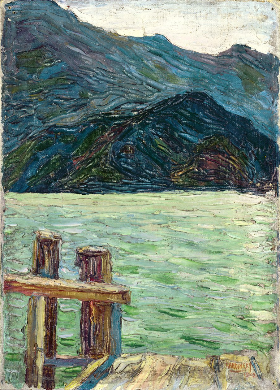 Kochelsee over bukten, 1902 av Wassily Kandinsky