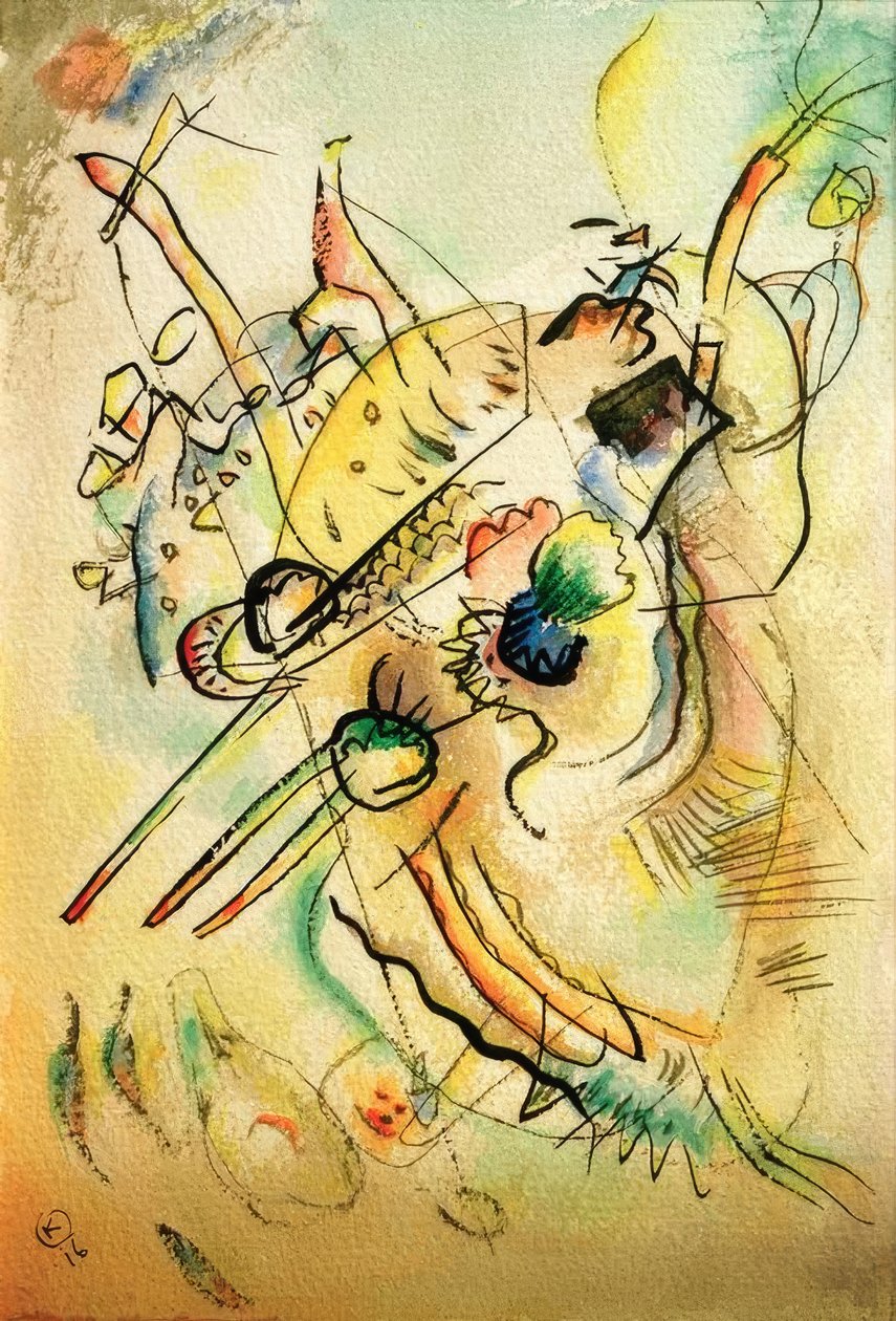 Komposisjon D av Wassily Kandinsky