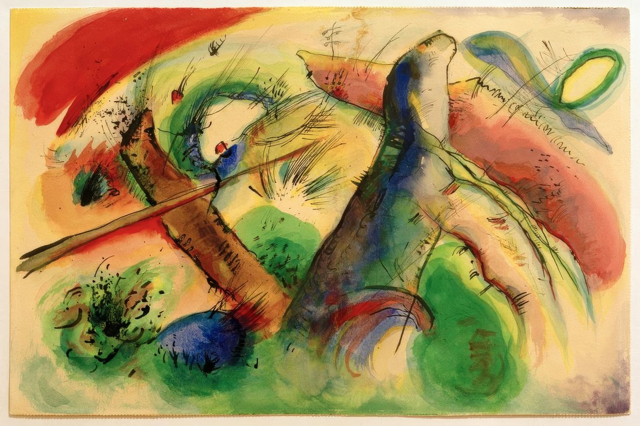 Sammensetning E av Wassily Kandinsky