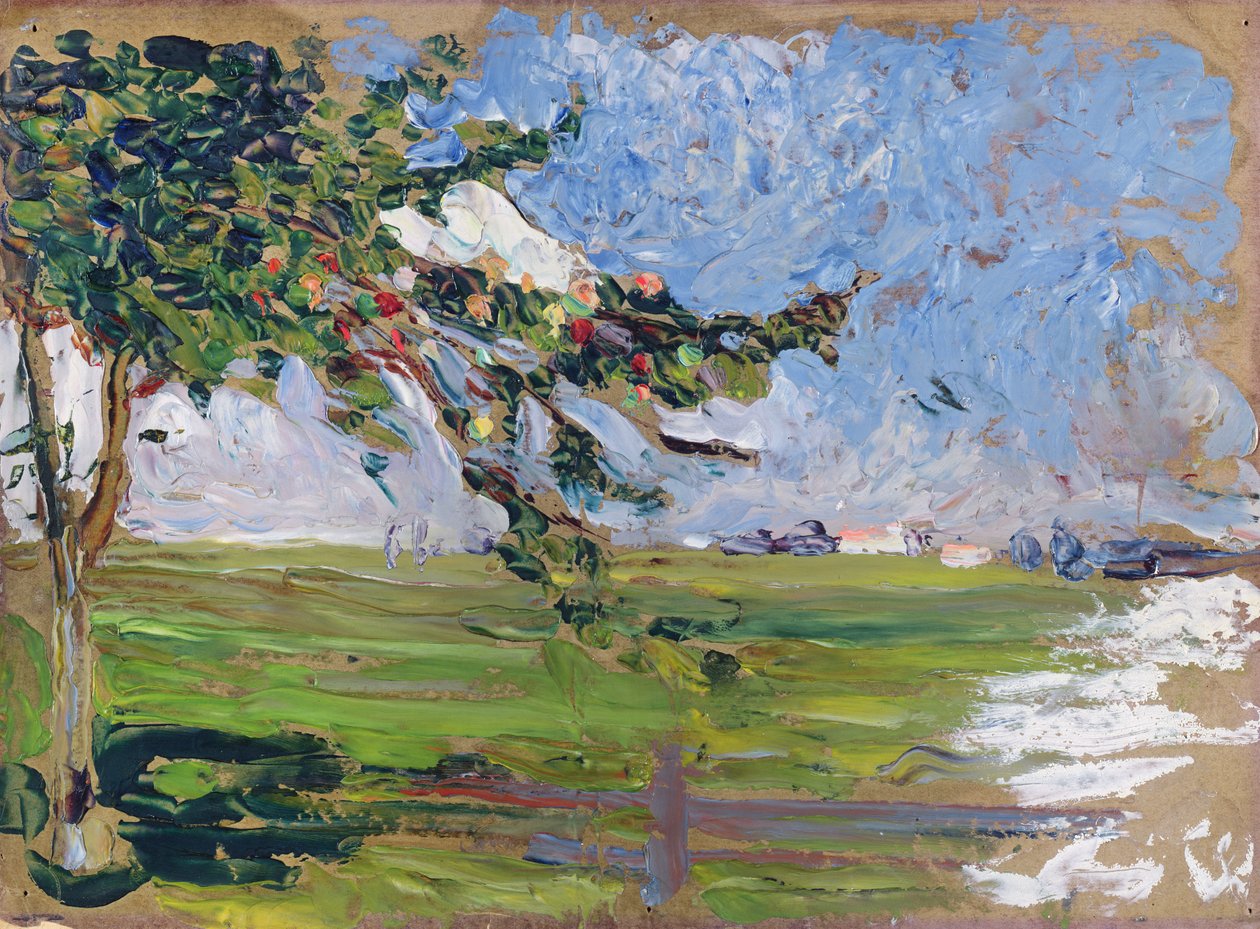 Landskap med et epletre, 1906 av Wassily Kandinsky