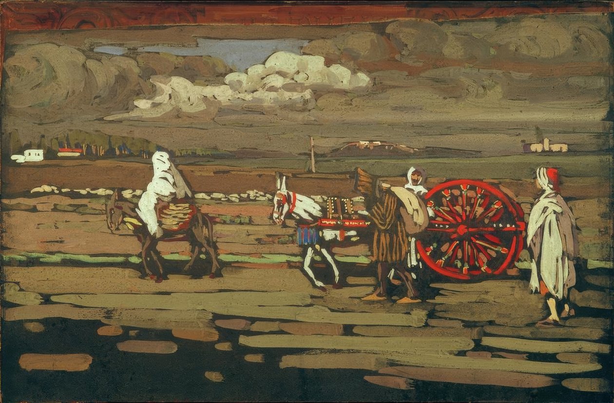 Landstraße av Wassily Kandinsky