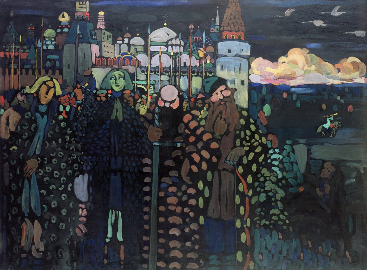 Morgen, 1909 (tempera på lerret) av Wassily Kandinsky