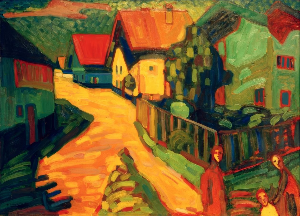 Murnau: Gate med kvinner av Wassily Kandinsky