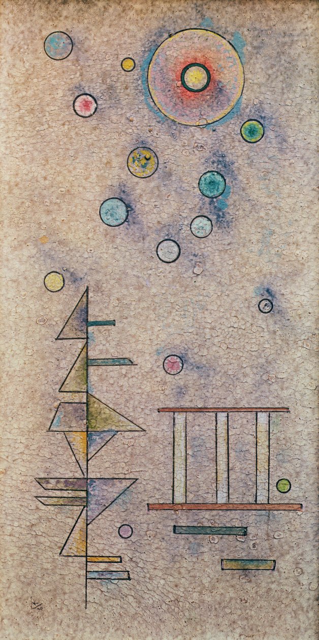 Scarcely, 1930 (tempera på gips) av Wassily Kandinsky