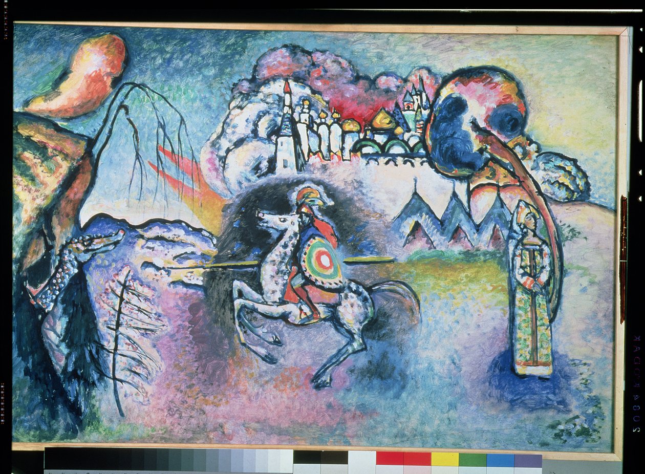 St. George, 1914-15 (olje på papp) av Wassily Kandinsky