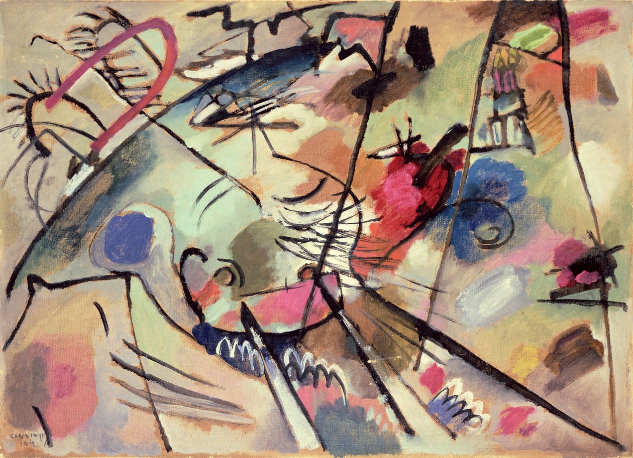 Studie for improvisasjon 24, 1912 av Wassily Kandinsky