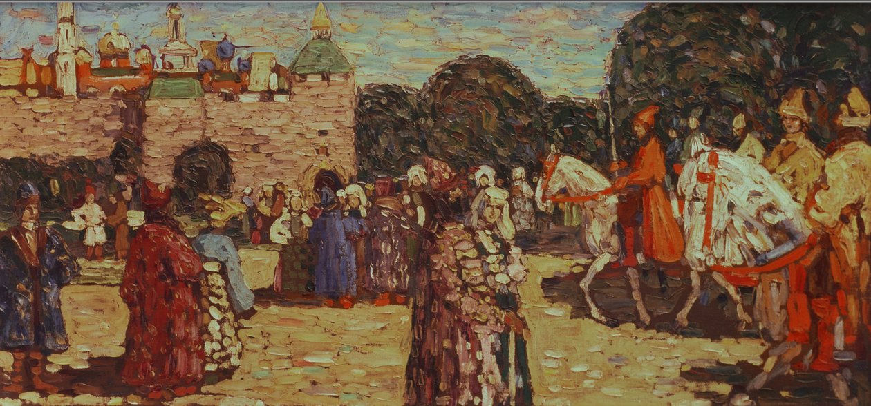 Søndag, Gamle Russland, 1904 av Wassily Kandinsky