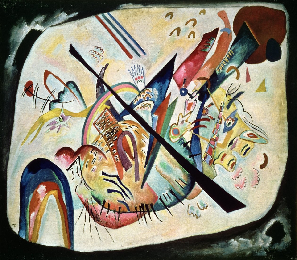 Hvit oval, 1919 av Wassily Kandinsky