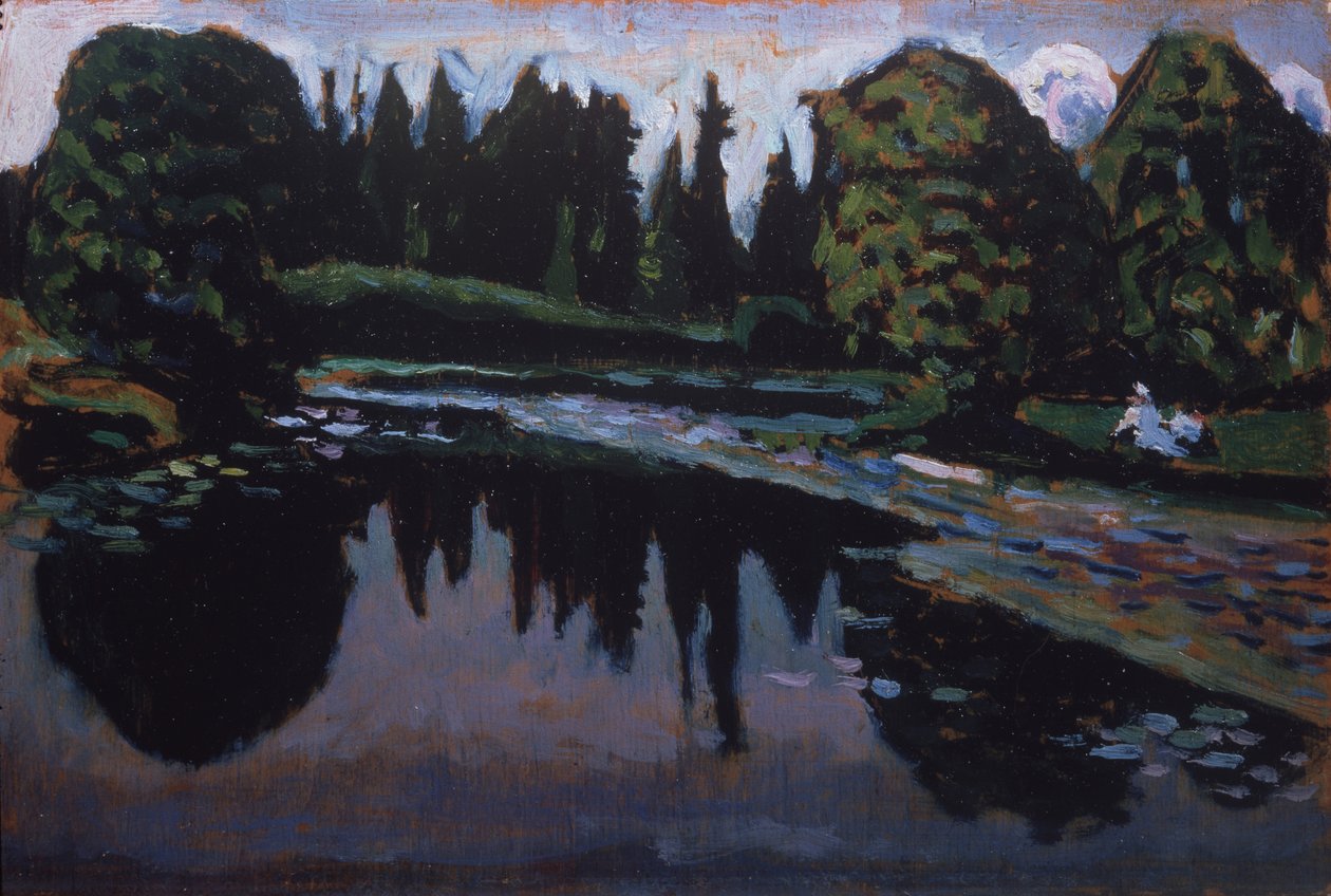 En elv om sommeren av Wassily Kandinsky