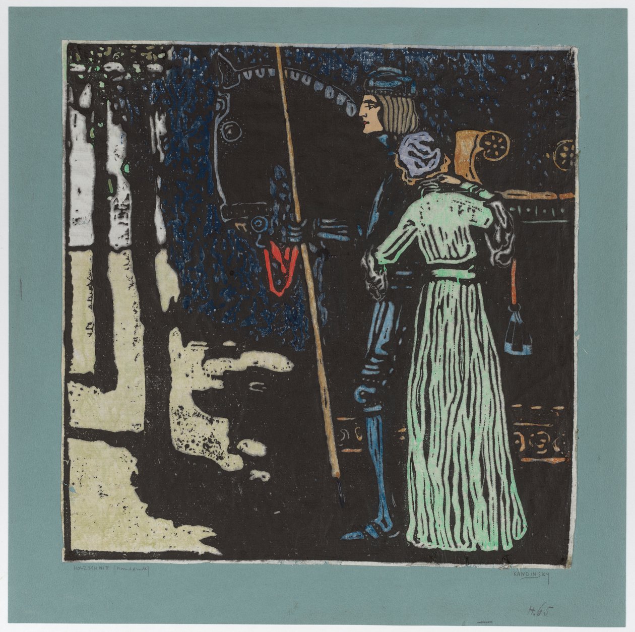 Avskjed (Stor versjon) (Andre tilstand) av Wassily Kandinsky