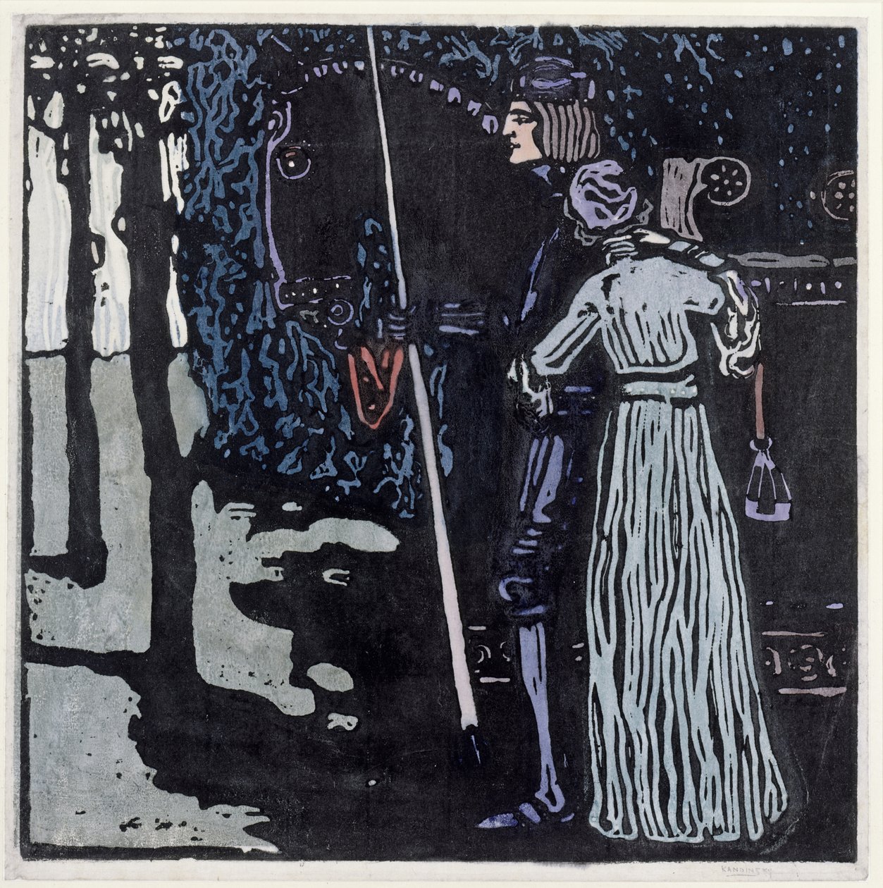 Avskjed - stor versjon av Wassily Kandinsky