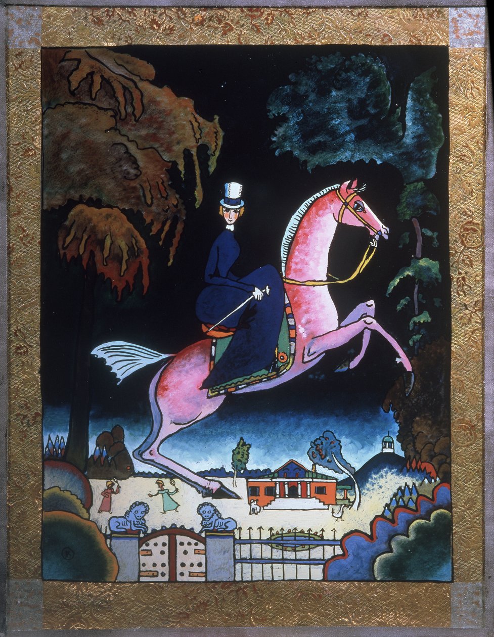 Amazone (Amazon). Oeuvre av Vassily Kandinsky (ou Wassily Kandinski eller Kandinskij av Wassily Kandinsky