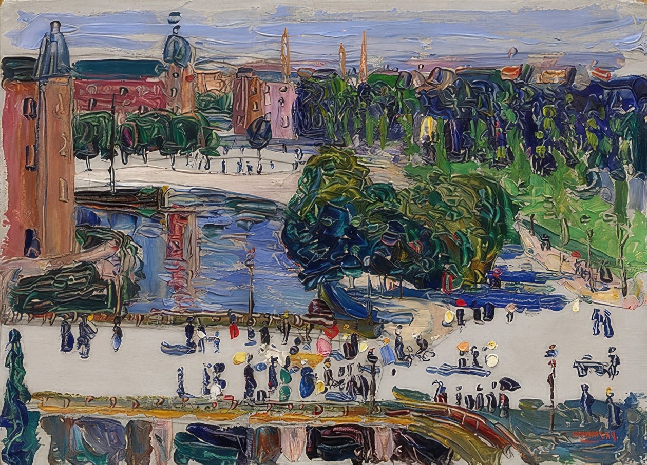 Amsterdam - utsikt fra vinduet. 1904 av Wassily Kandinsky