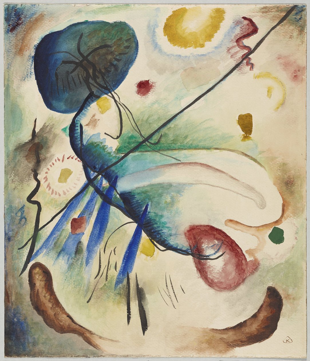 Akvarell med strek av Wassily Kandinsky