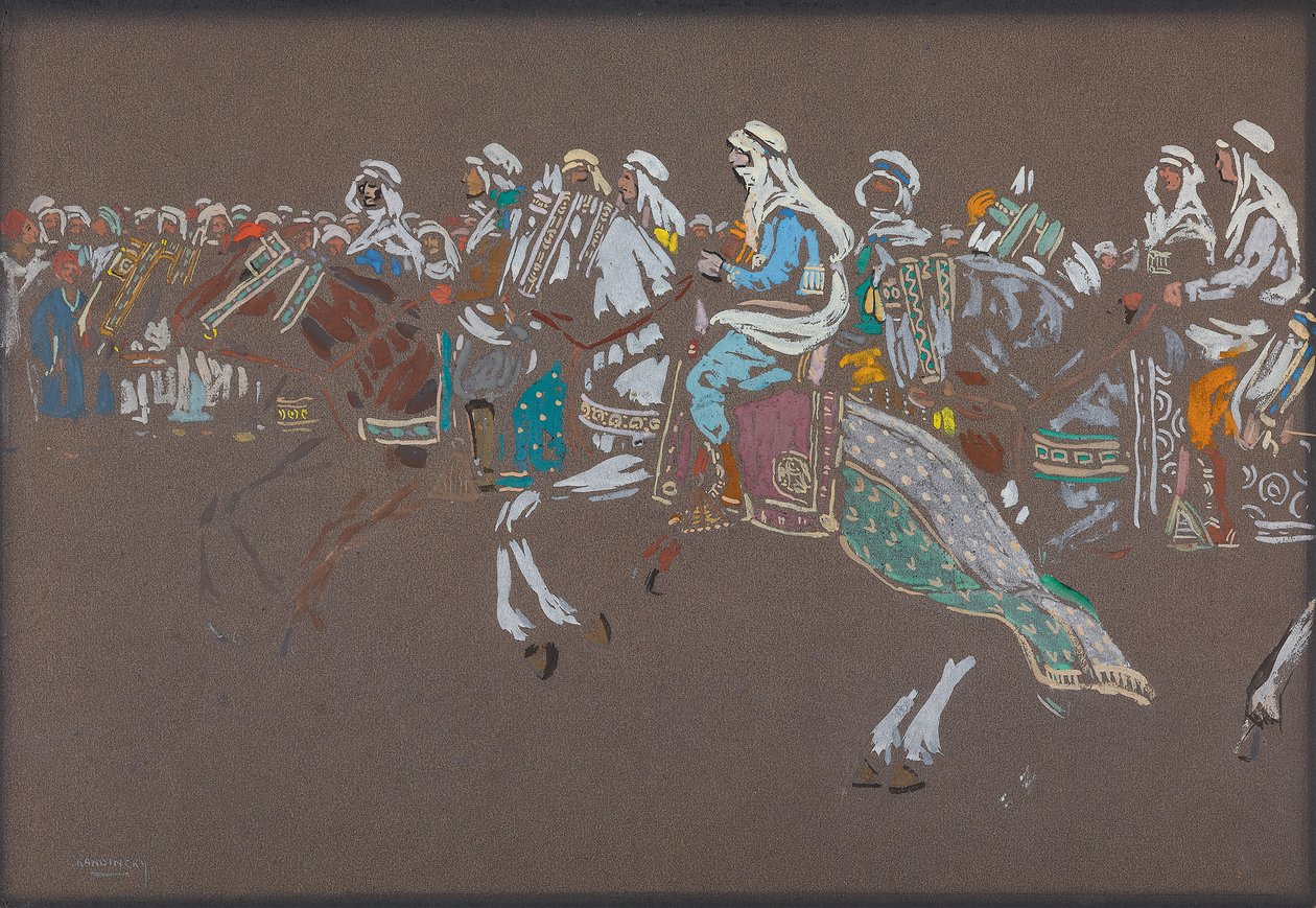 Arabisk kavaleri, 1905. av Wassily Kandinsky
