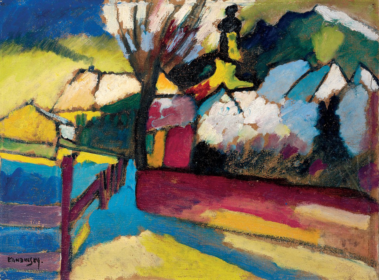 Høstlandskap med tre; Høstlandskap med tre av Wassily Kandinsky