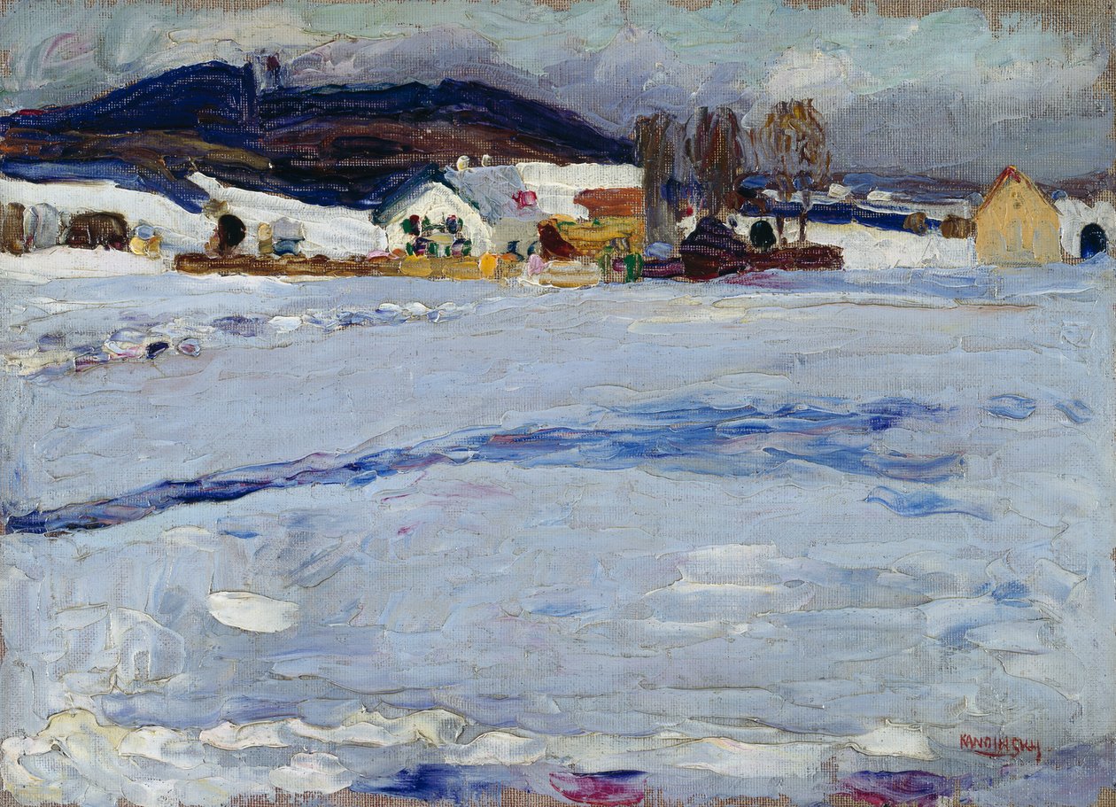 Ved Starnberg - vinter av Wassily Kandinsky