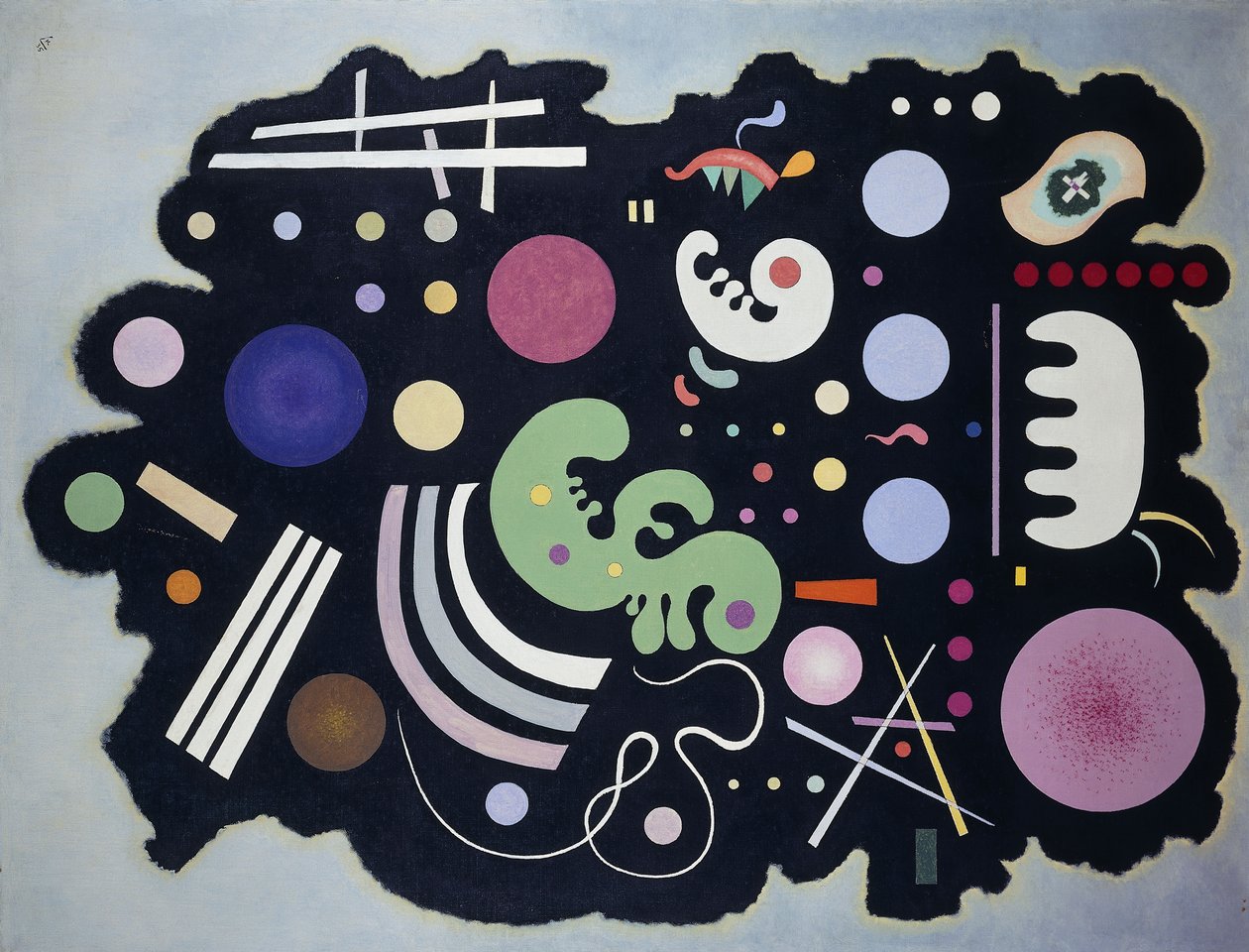 Svart lappeteppe; Noir Bigarre av Wassily Kandinsky