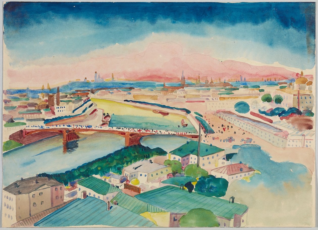 Utsikt over Moskva av Wassily Kandinsky
