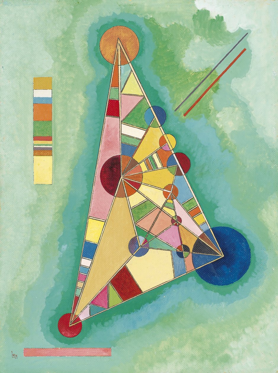 "Fargerikt i trekanten" Maleri av Vassily Kandinsky av Wassily Kandinsky