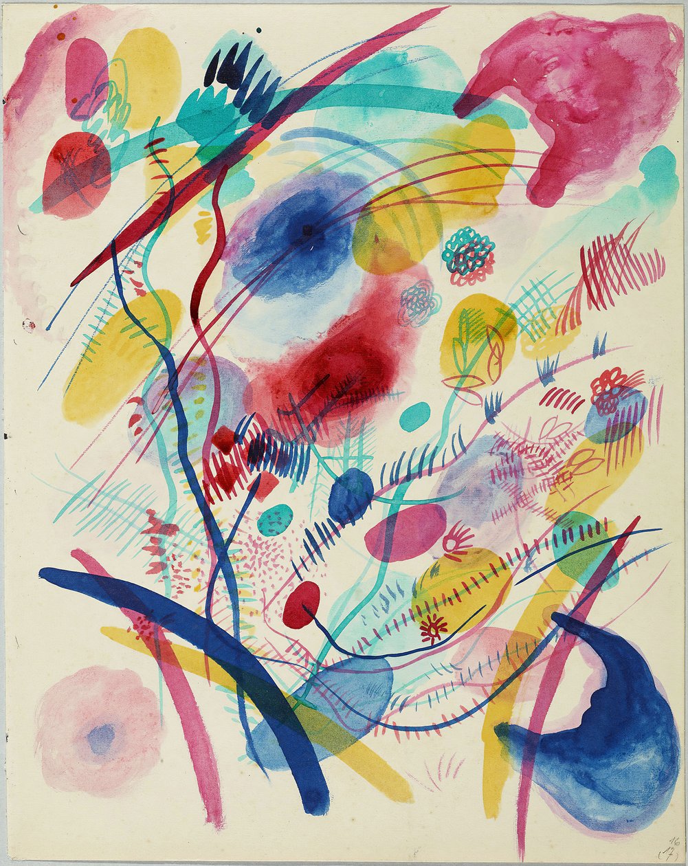 Komposisjon i rødt, blått, grønt og gult, 1913. av Wassily Kandinsky