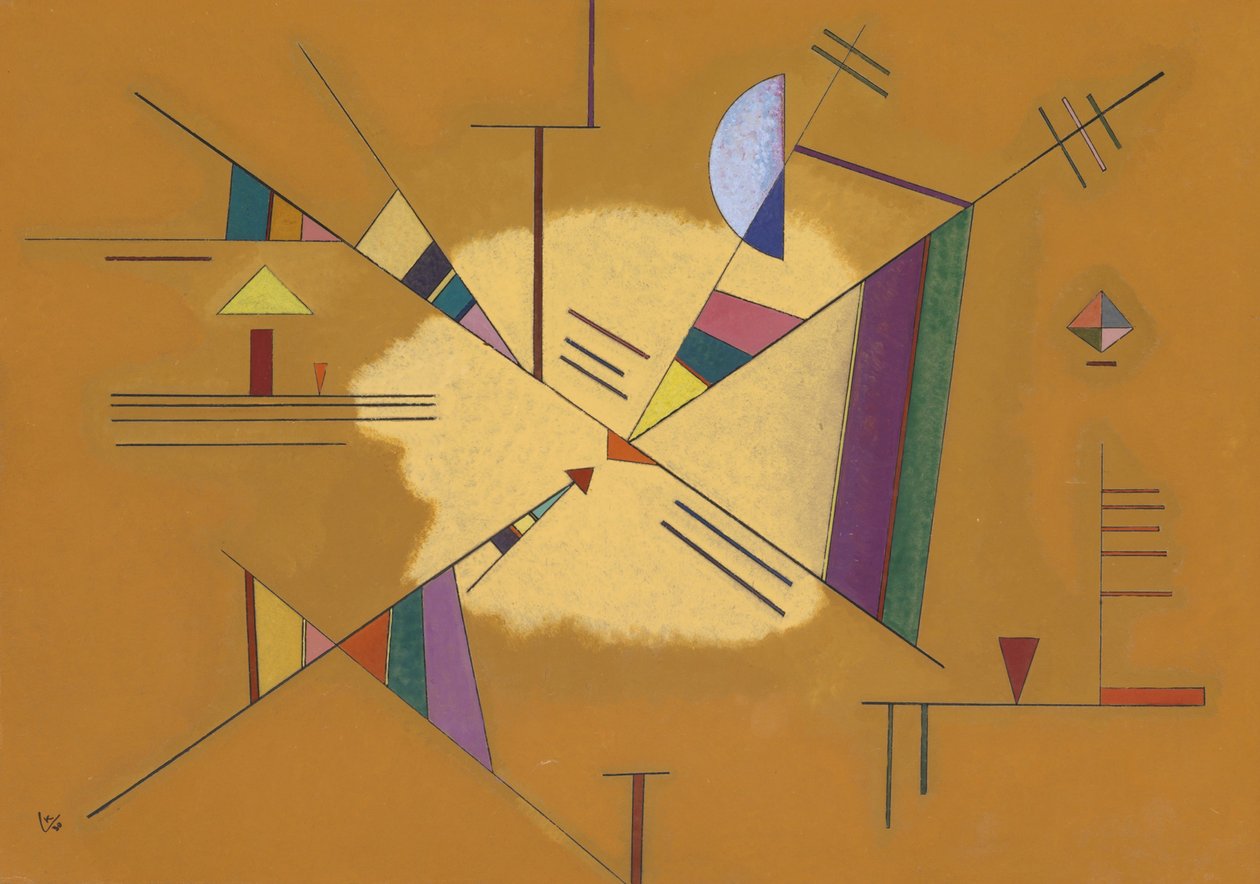 ""Diagonal"" maleri av Vassily Kandinsky (eller Wassily Kandinsky eller Kandinskyj av Wassily Kandinsky