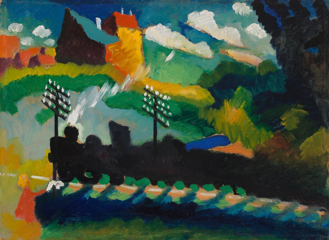 Jernbane nær Murnau av Wassily Kandinsky