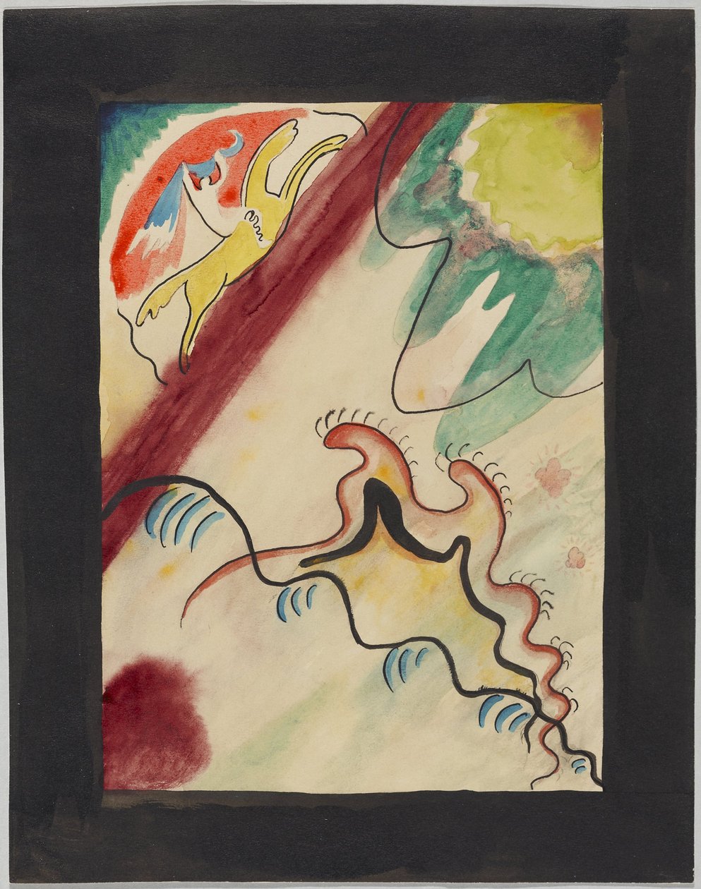 Utkast til omslaget til almanakken "Der Blaue Reiter" av Wassily Kandinsky