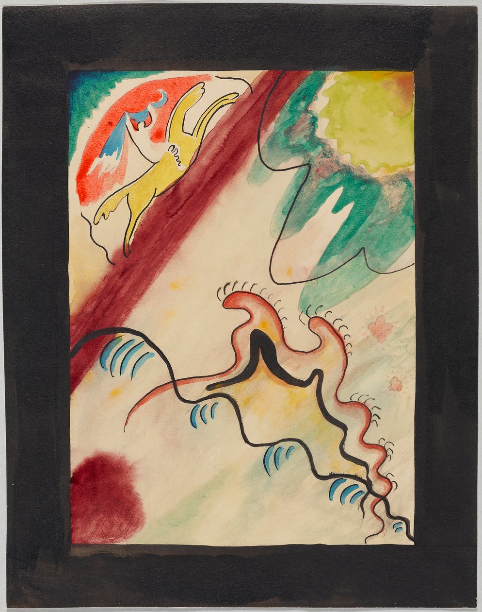 Utkast til omslaget til almanakken «Den blå rytter» av Wassily Kandinsky