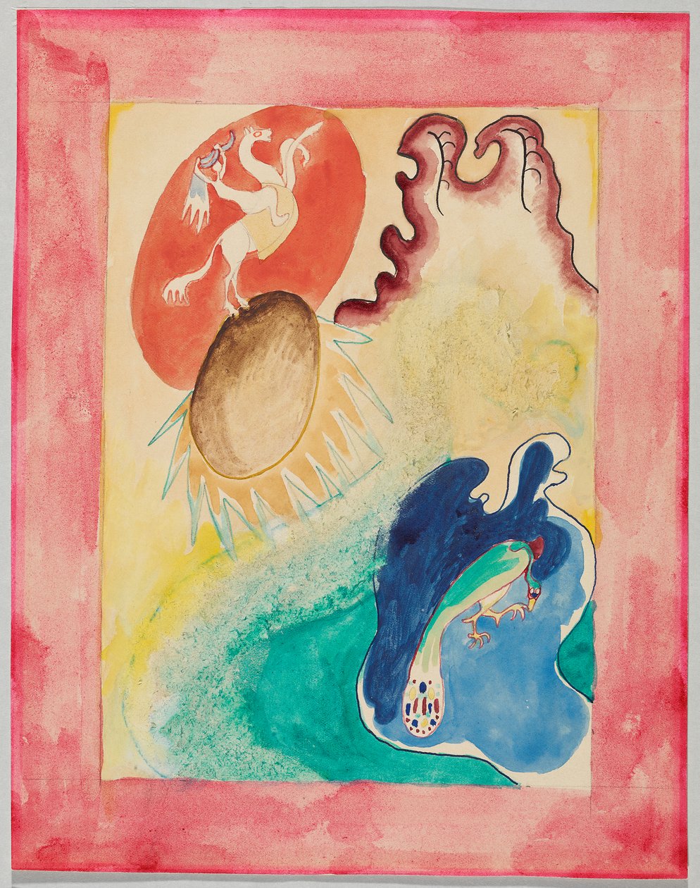 Utkast til omslaget til almanakken «Der Blaue Reiter» av Wassily Kandinsky