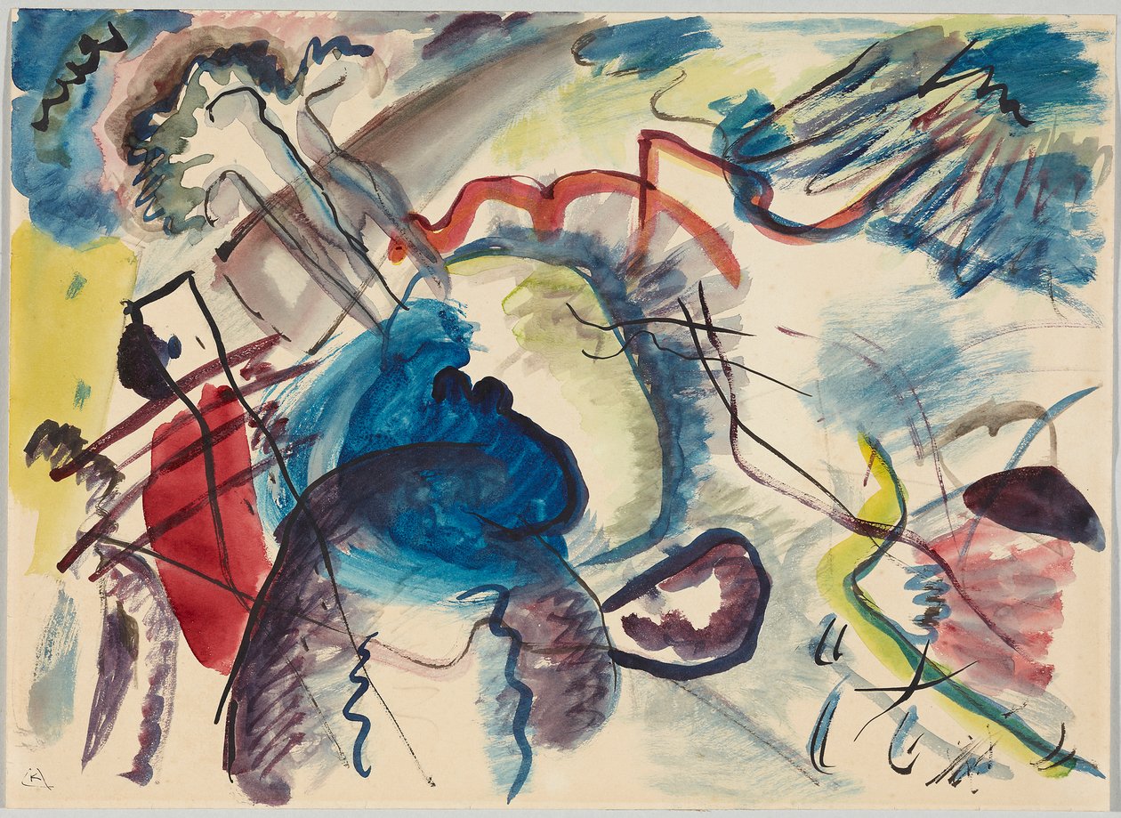 Utkast til «Bilde med hvit kant» av Wassily Kandinsky