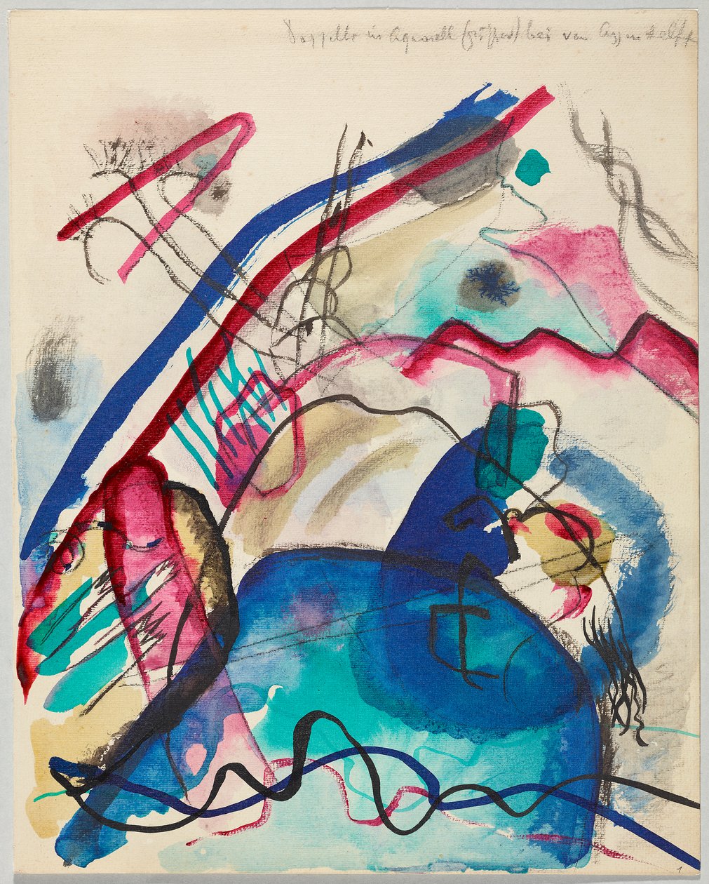 Utkast til «Bilde med hvit kant» av Wassily Kandinsky