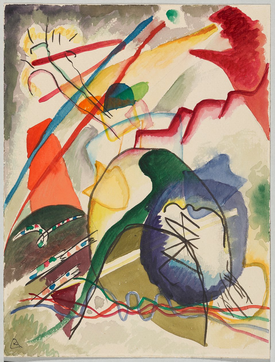 Utkast til «Bilde med hvit kant» av Wassily Kandinsky