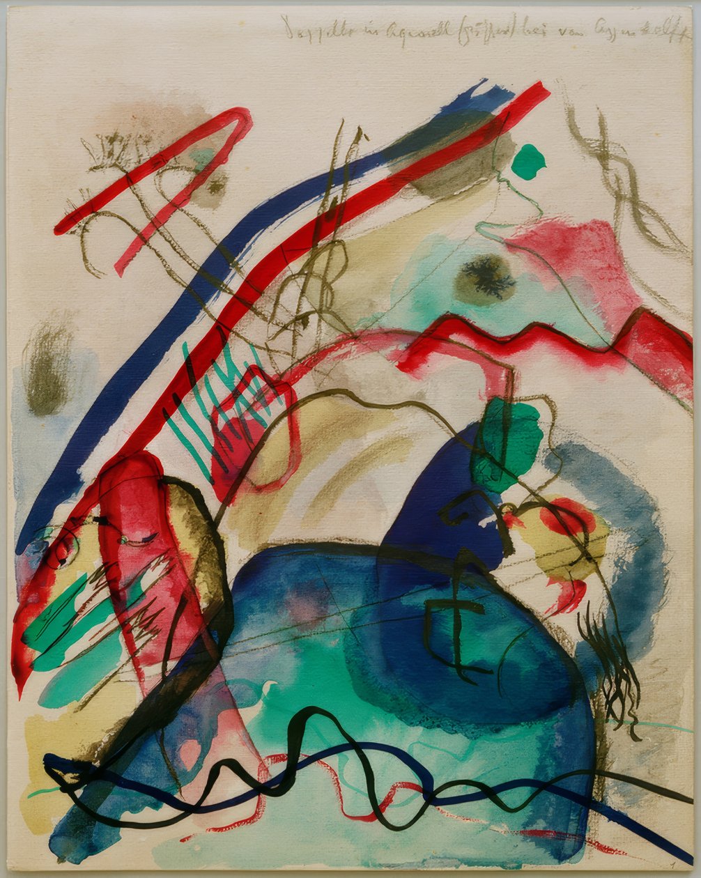 Utkast til bilde med hvit kant av Wassily Kandinsky