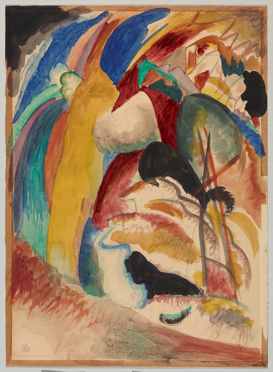 Utkast til «Bilde med hvit form» av Wassily Kandinsky