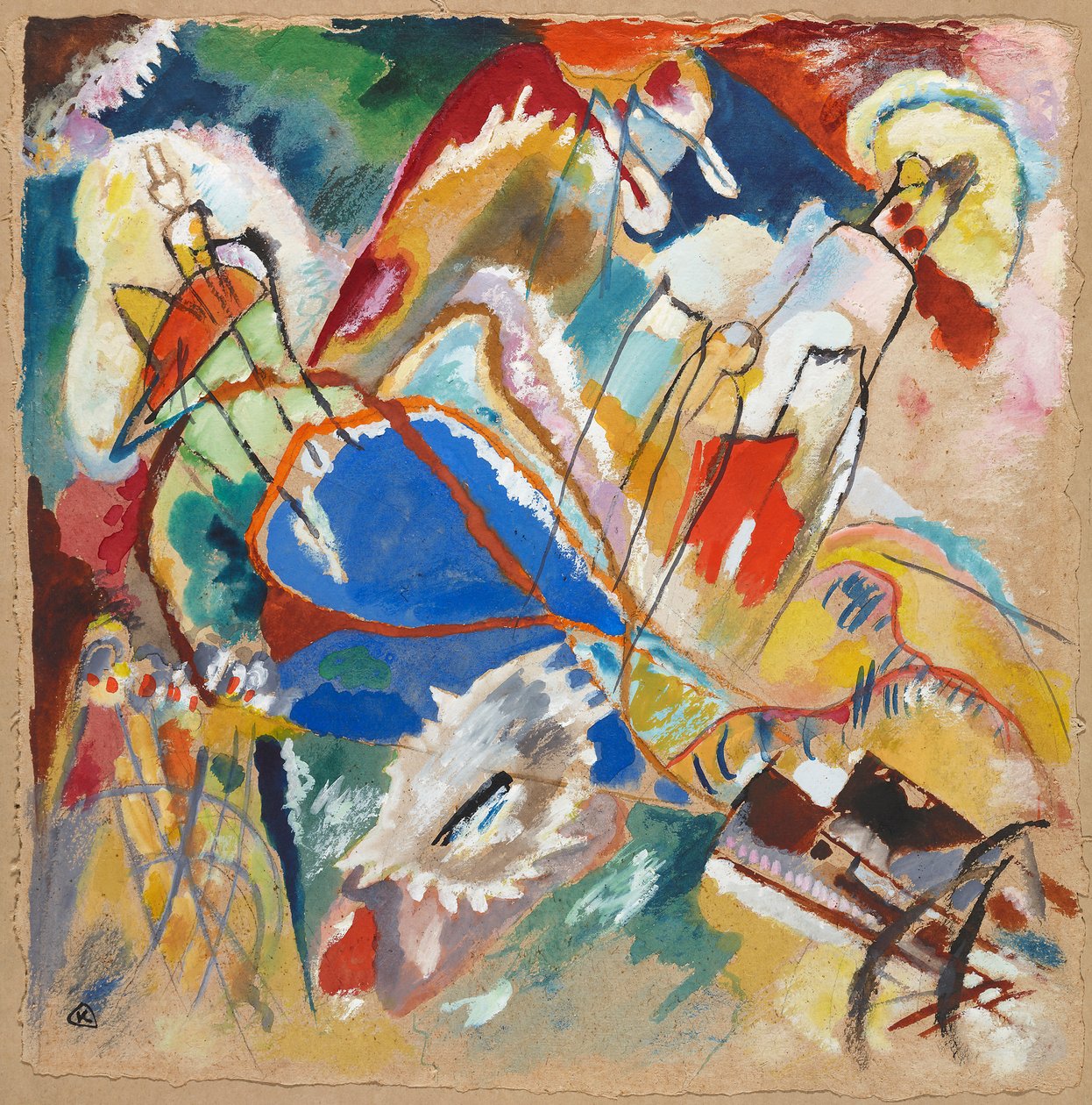Studie til «Improvisasjon 30 (Kanoner)» av Wassily Kandinsky