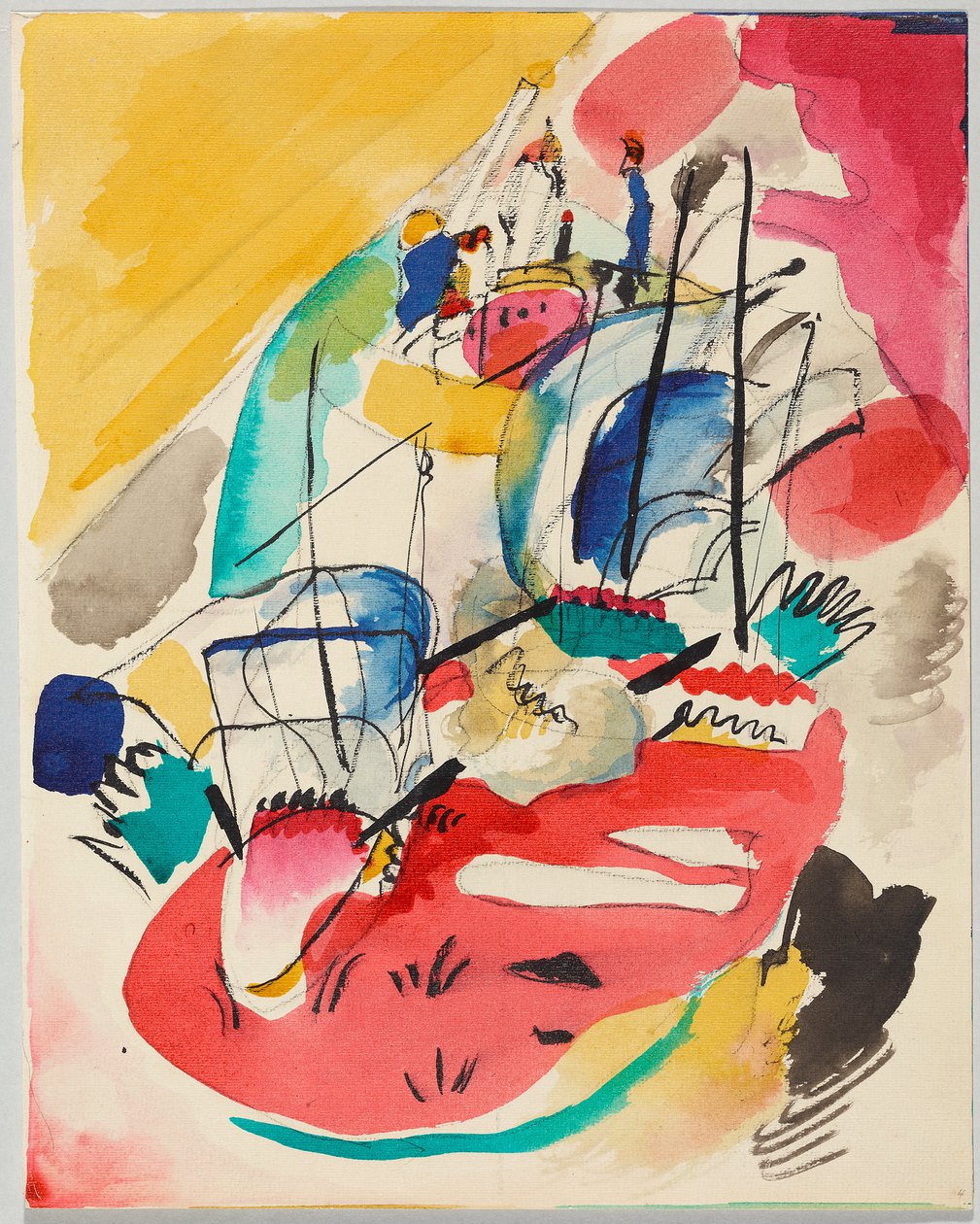 Utkast til «Improvisasjon 31 (Sjøslag)» av Wassily Kandinsky