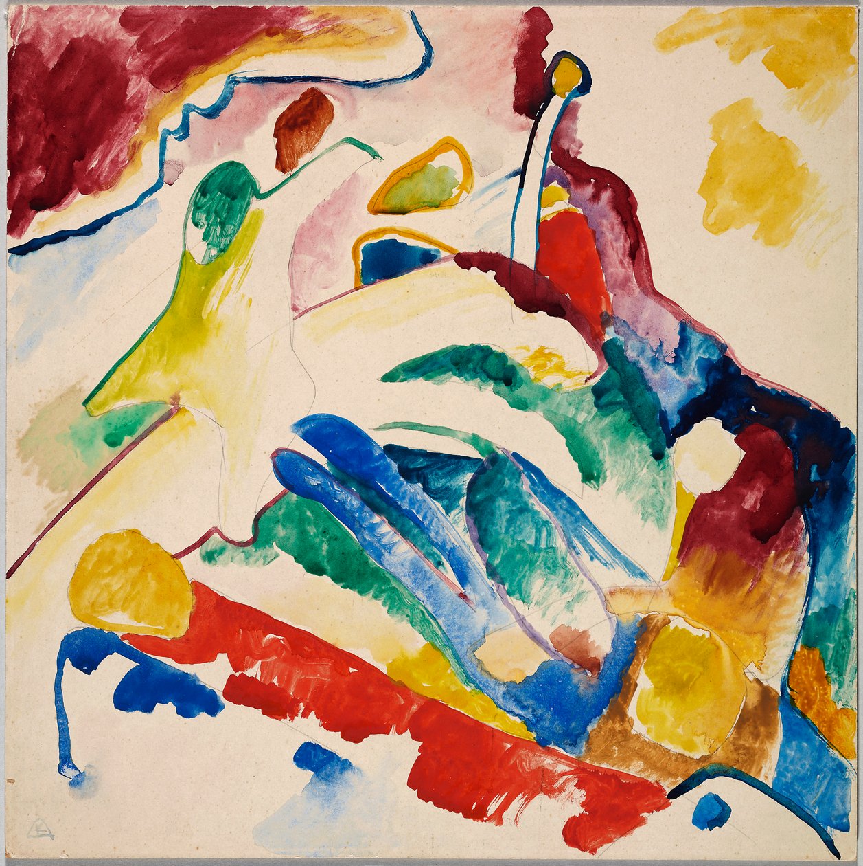Skisse til «Komposisjon II» av Wassily Kandinsky
