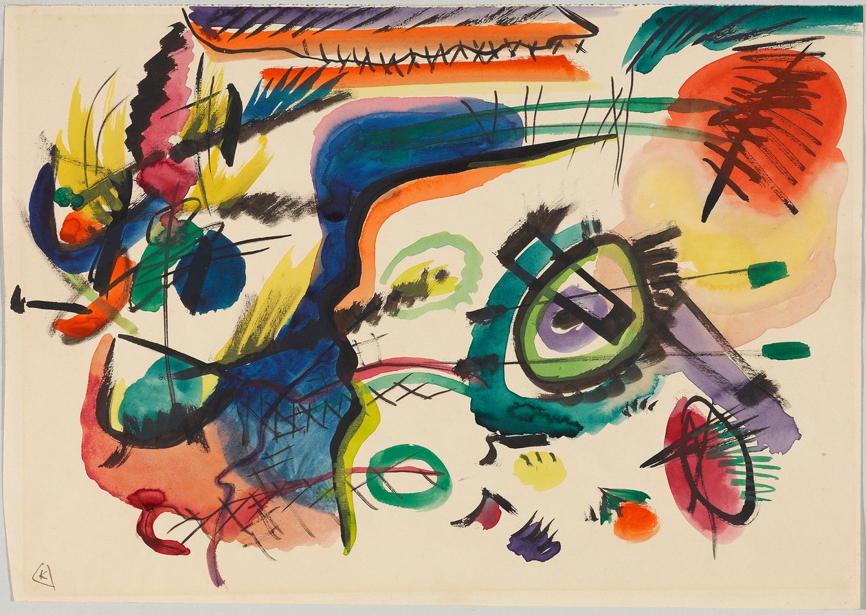 Utkast til «Komposisjon VII» av Wassily Kandinsky
