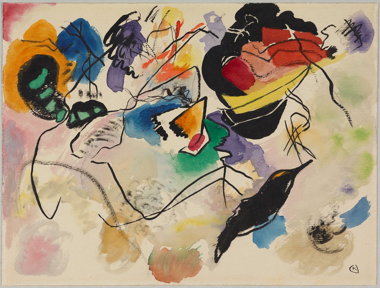 Studie til «Komposisjon VII» av Wassily Kandinsky