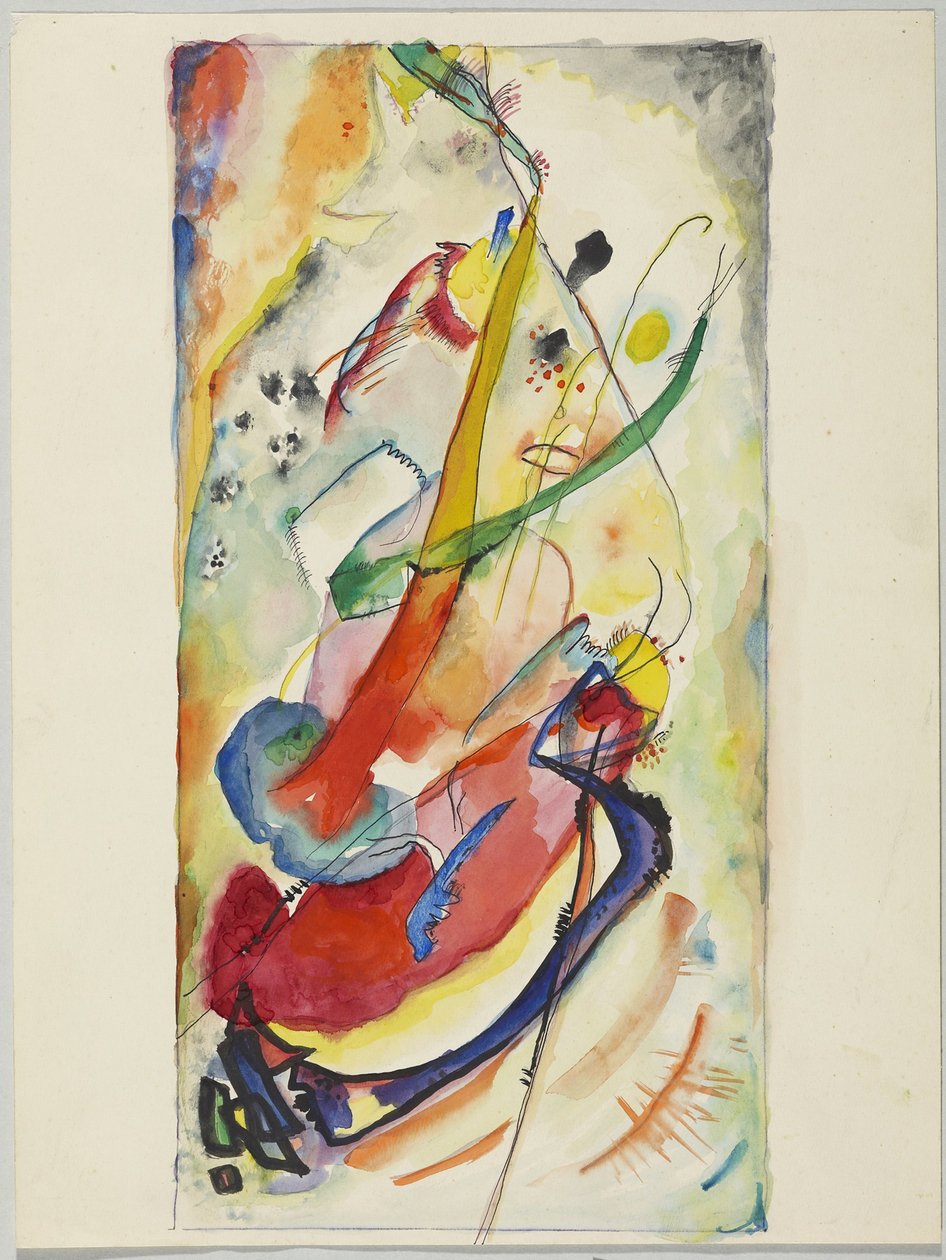 Design for et veggmaleri for Edwin R. Campbell nr. 1 av Wassily Kandinsky