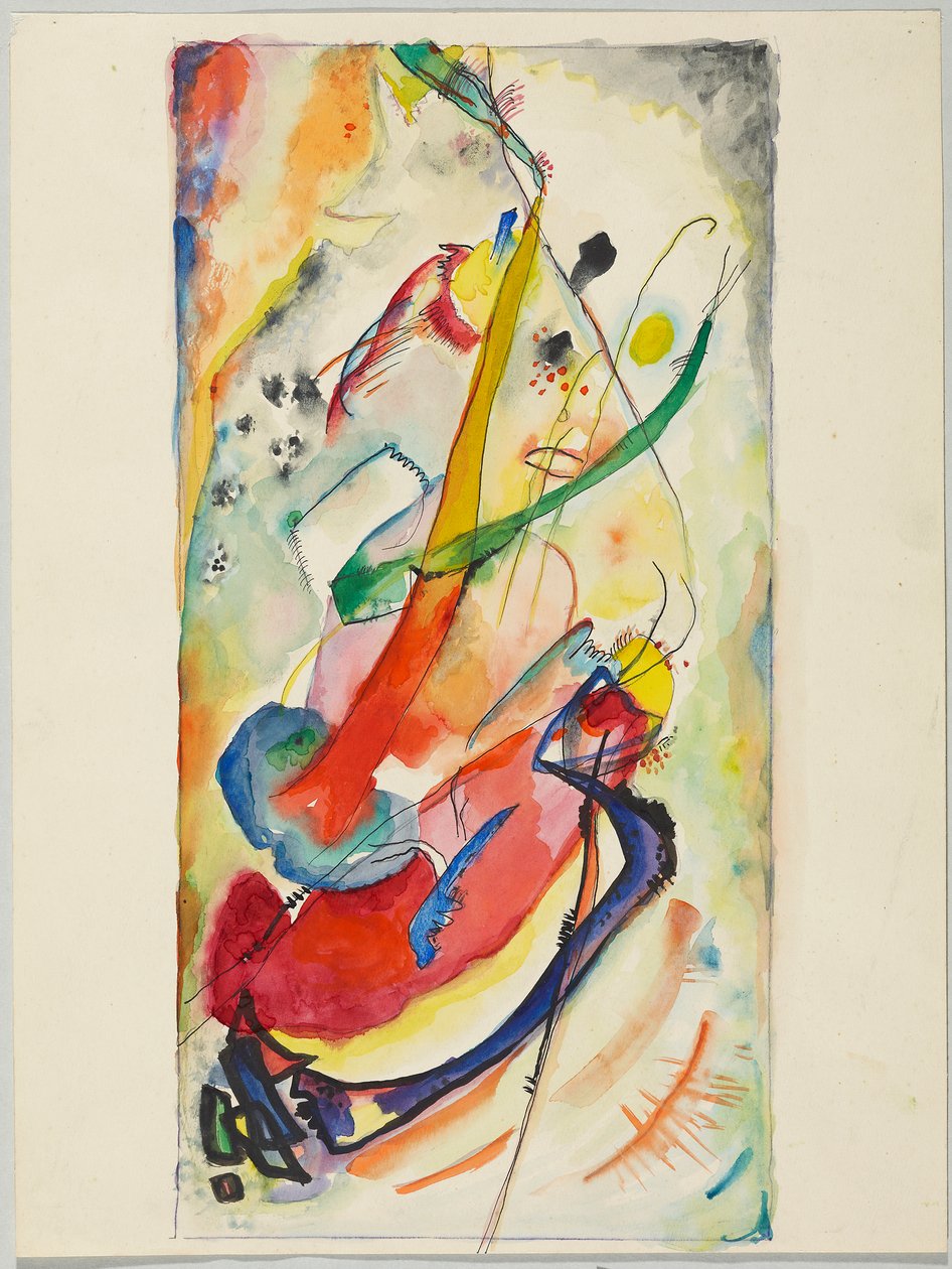 Utformingen av et veggmaleri for Edwin R. Campbell nr. 1 av Wassily Kandinsky