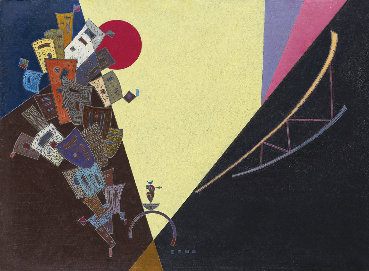 ""Epanouissement"" Maleri av Vassily Kandinsky (eller Wassily Kandinski eller Kandinskij av Wassily Kandinsky