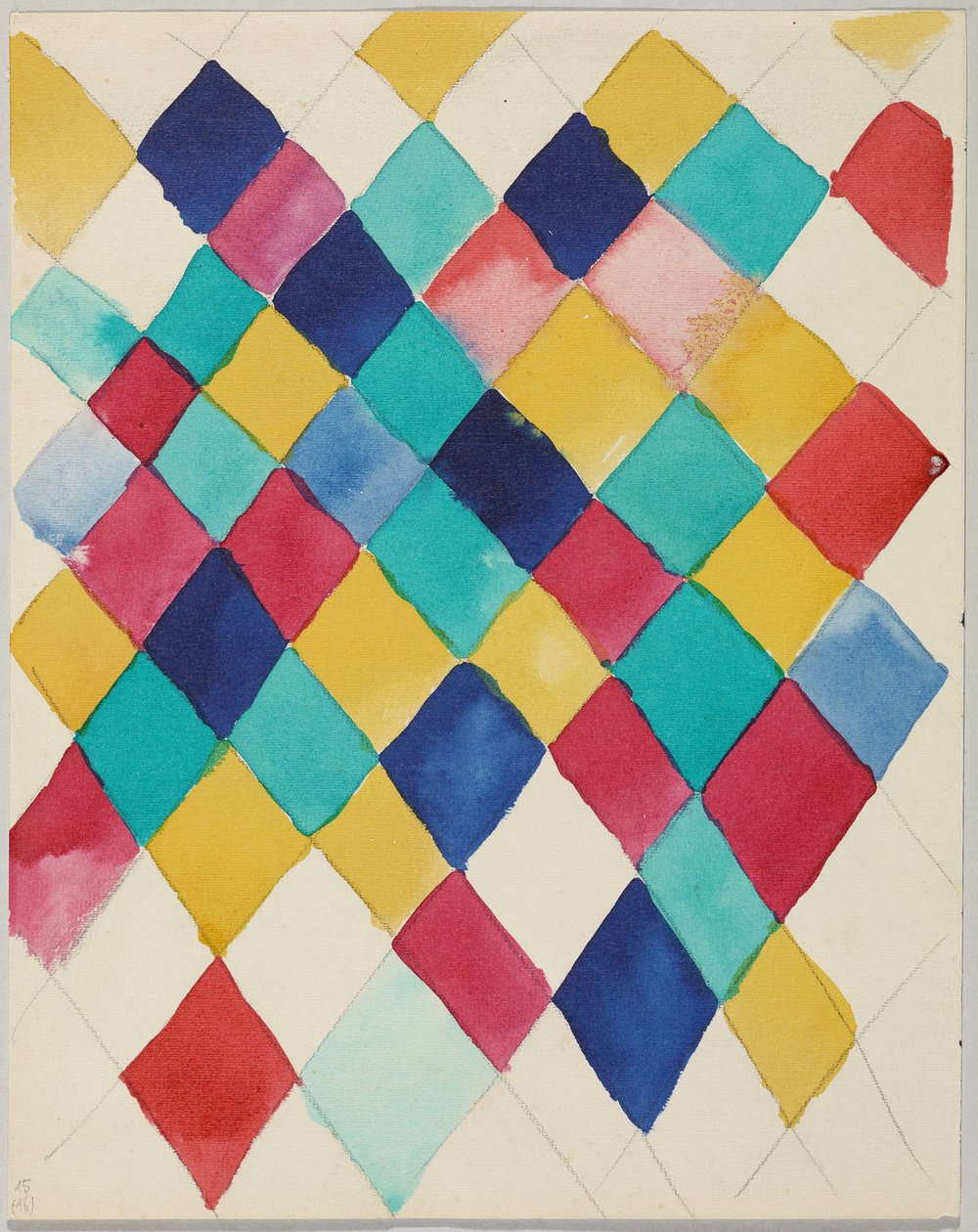Fargestudie med romber av Wassily Kandinsky