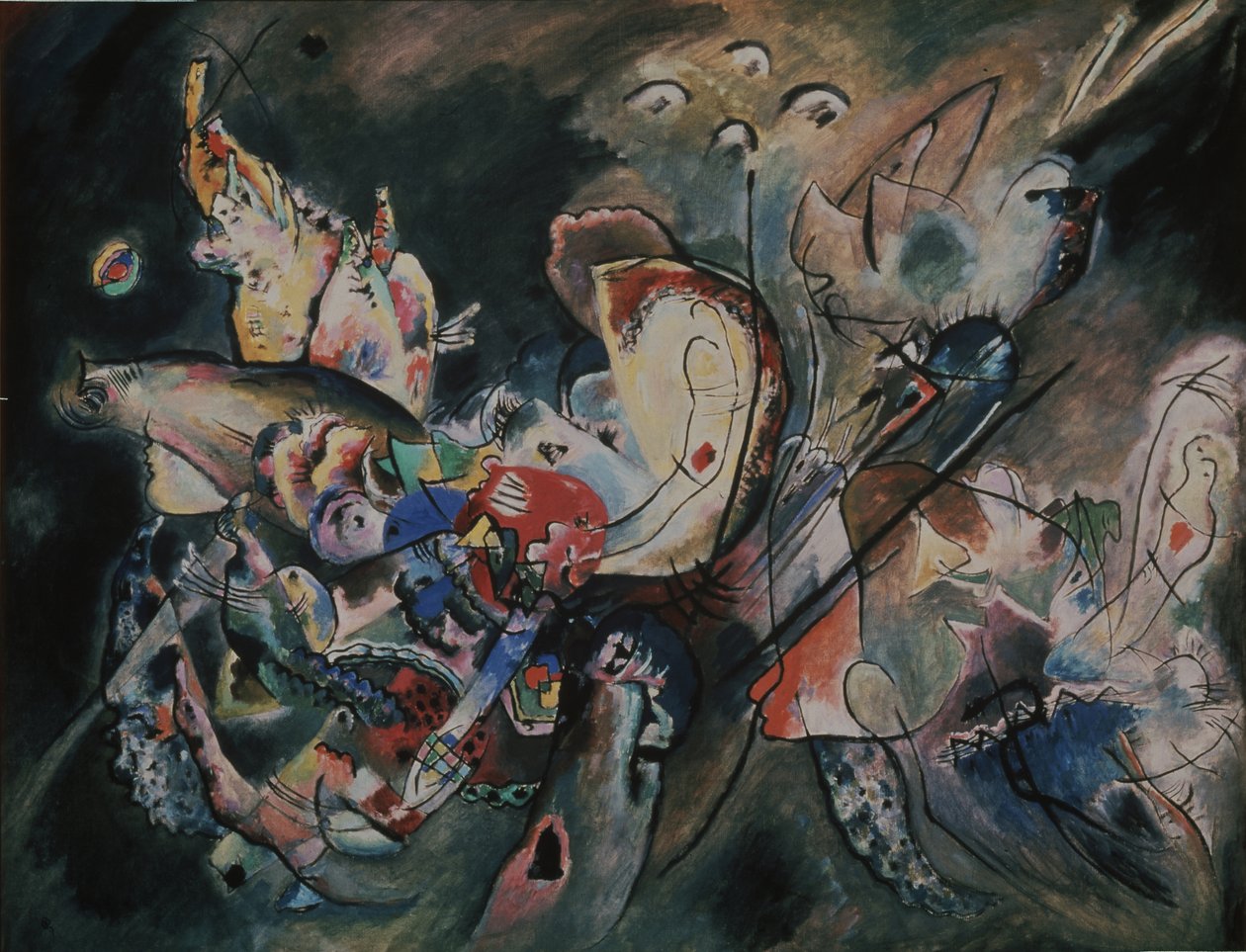 Dystert. Sammensetning Nr. 221, 1917 av Wassily Kandinsky