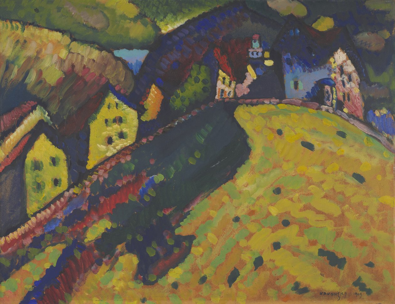 Hus i Murnau, 1909 av Wassily Kandinsky