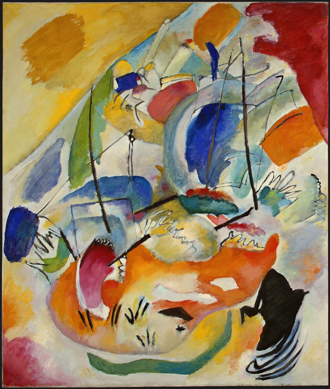 "" Improvisation ೩೧, Sea Battle "" Butte Nail Novel - Painter Day Vassily Kandinsky (au Vassily Kandinsky au Kandinsky) av Wassily Kandinsky