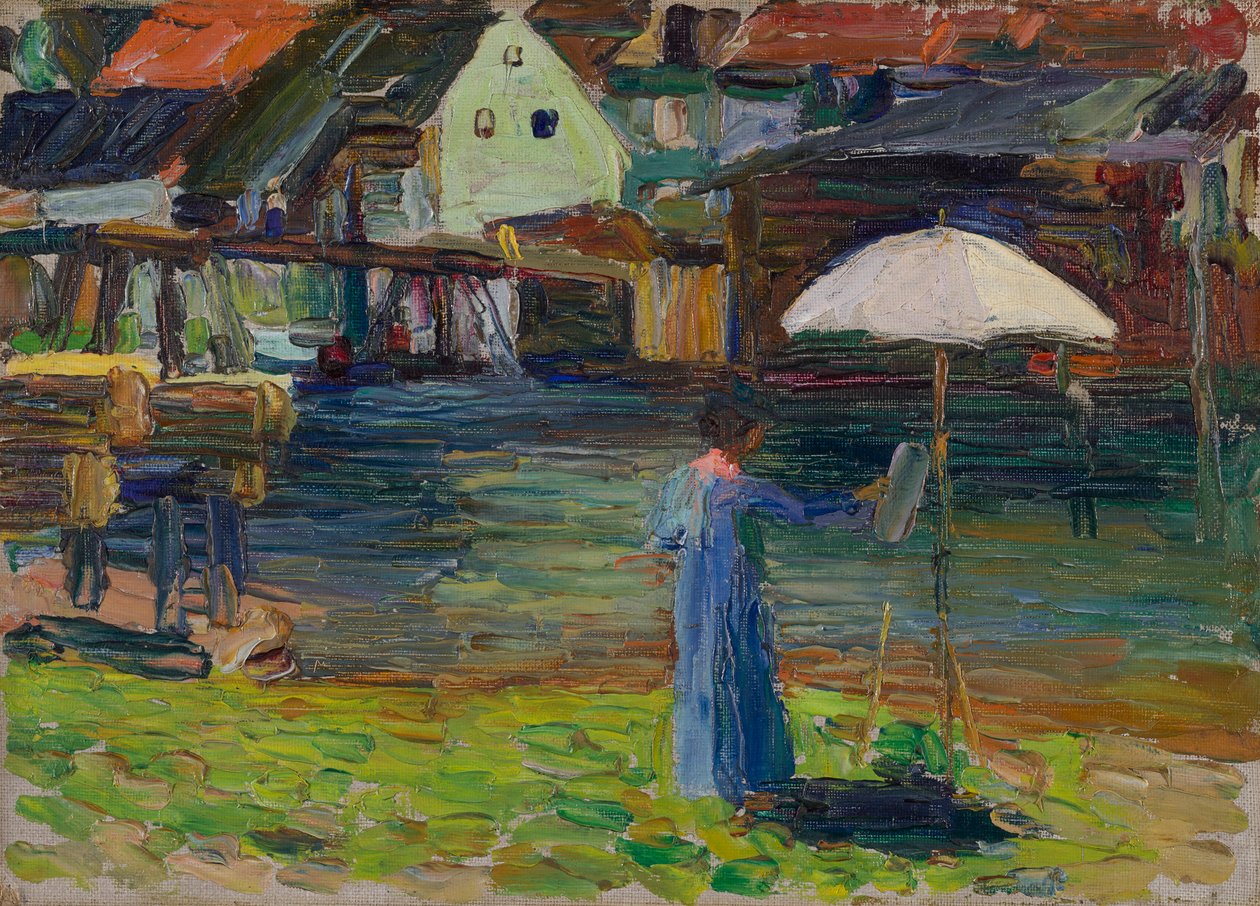 Kallmünz - Gabriele Münter maler I av Wassily Kandinsky