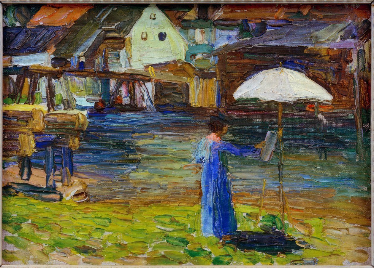 Kallmünz - Gabriele Münter maleri I av Wassily Kandinsky